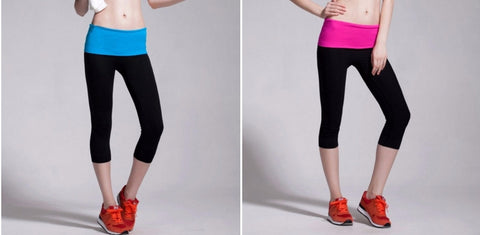 Ženske slim-fit legice za jogo in fitness v barvi po izbiri